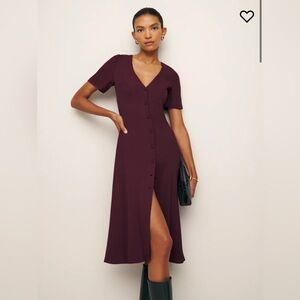 Reformation Locklin Dress Prune - Size 4